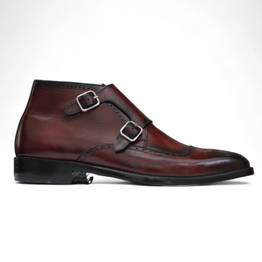 Burgundy boots from Posh Footwear, showcasing premium leather craftsmanship and stylish design.