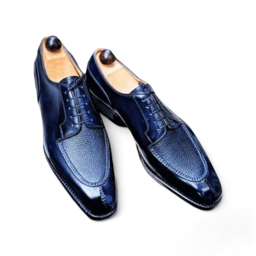 Handmade Men Navy Blue Split Toe shoes, Best Leather Shoes for Men