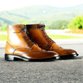 Stylish Men's Brown Leather Boots for Everyday Elegance